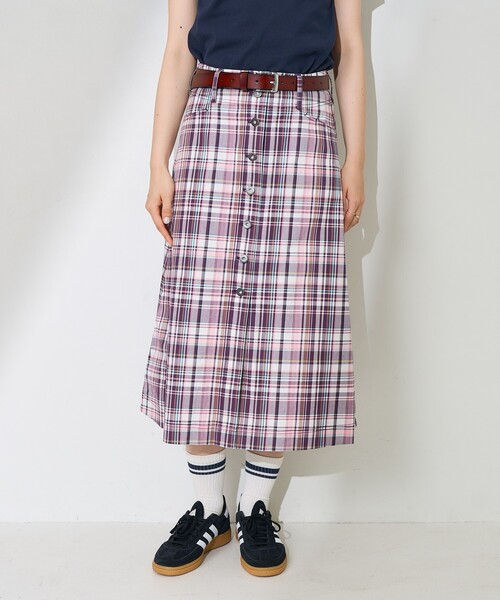 FREAK'S STORE（フリークスストア）の「NAUTICA JEANS CO./ノーティカジーンズカンパニー フロントボタンチェックスカート（スカート・レディース・ピンク/ネイビー・ﾌﾘ-）」の13枚目の写真
