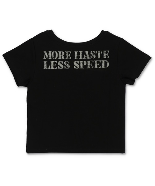 SPINNS（スピンズ）の「【デコルテを見せるのが、ギャルではマスト】平成ギャルTシャツ/Vネッククロスロゴ（Tシャツ/カットソー・レディース・オフホワイト/ブラック/ピンク系その他・ONESIZE）」の18枚目の写真