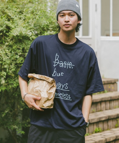 RAGEBLUE（レイジブルー）の「リバーシブル/カレッジロゴプリントTシャツ（Tシャツ/カットソー・メンズ・ネイビー/ブルー系その他/ホワイト/グリーン/その他4・LARGE/MEDIUM）」の5枚目の写真