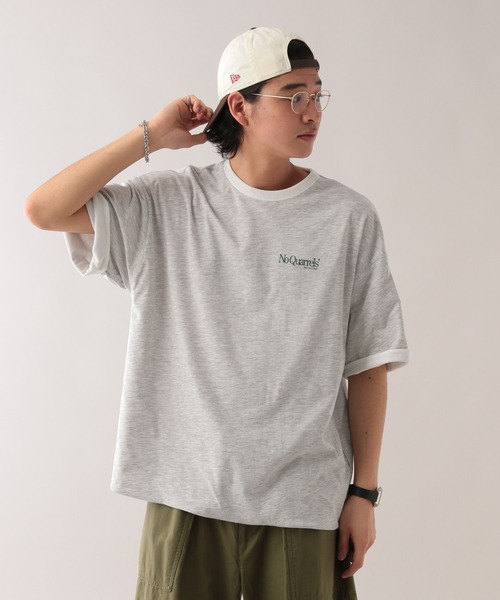 RAGEBLUE（レイジブルー）の「リバーシブル/カレッジロゴプリントTシャツ（Tシャツ/カットソー・メンズ・ネイビー/ブルー系その他/ホワイト/グリーン/その他4・LARGE/MEDIUM）」の7枚目の写真