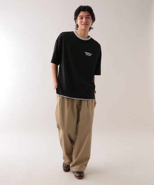 RAGEBLUE（レイジブルー）の「リバーシブル/カレッジロゴプリントTシャツ（Tシャツ/カットソー・メンズ・ネイビー/ブルー系その他/ホワイト/グリーン/その他4・LARGE/MEDIUM）」の11枚目の写真