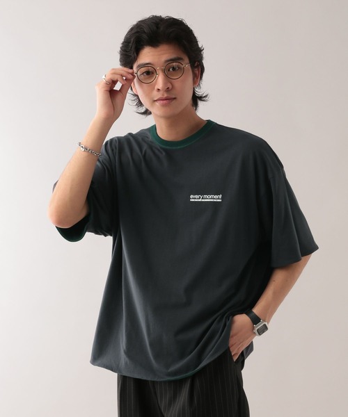 RAGEBLUE（レイジブルー）の「リバーシブル/カレッジロゴプリントTシャツ（Tシャツ/カットソー・メンズ・ネイビー/ブルー系その他/ホワイト/グリーン/その他4・LARGE/MEDIUM）」の22枚目の写真