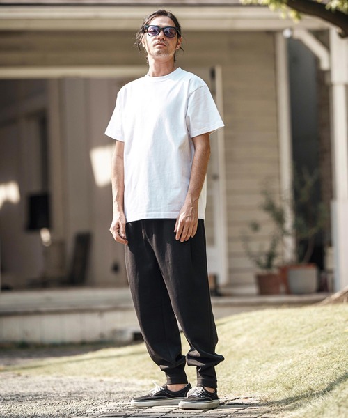 CAMBIO（カンビオ）の「mt9755- ヘビーオンスベーシックTシャツ（Tシャツ/カットソー・メンズ・ホワイト/ブラック/ネイビー/ヘザーグレー・S/M/L/XL）」の7枚目の写真