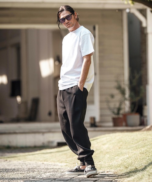 CAMBIO（カンビオ）の「mt9755- ヘビーオンスベーシックTシャツ（Tシャツ/カットソー・メンズ・ホワイト/ブラック/ネイビー/ヘザーグレー・S/M/L/XL）」の8枚目の写真