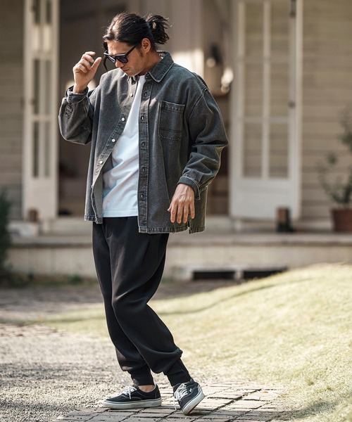 CAMBIO（カンビオ）の「mt9755- ヘビーオンスベーシックTシャツ（Tシャツ/カットソー・メンズ・ホワイト/ブラック/ネイビー/ヘザーグレー・S/M/L/XL）」の9枚目の写真