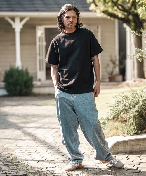 CAMBIO（カンビオ）の「mt9755- ヘビーオンスベーシックTシャツ（Tシャツ/カットソー・メンズ・ホワイト/ブラック/ネイビー/ヘザーグレー・S/M/L/XL）」の13枚目の写真