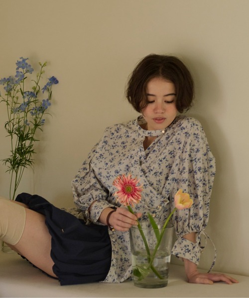 loin nuit アシンメトリーリボントップス loin nuit（ロワンニュイ）の「asymmetry ribbon shirt