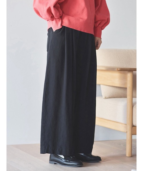 and myera(アンド マイラ)の「and myera 綿麻のワイドパンツ(その他パンツ・レディース・ブラック・M/L/S)」の11枚目の写真