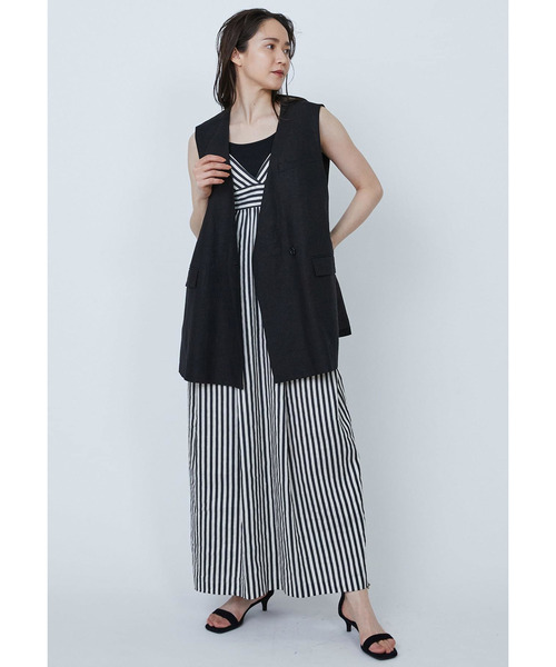 美品】プルミエアロンディスモン マンテコ ノーカラー ロングコート 灰