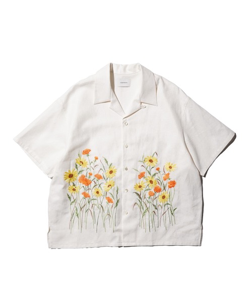 superNova.(スーパーノヴァ)の「superNova. / スーパーノヴァ Aloha shirt - Flower garden embroidery コットンリネン 刺しゅう アロハシャツ(シャツ/ブラウス・メンズ・ナチュラル/ホワイト・MEDIUM/SMALL)」の1枚目の写真