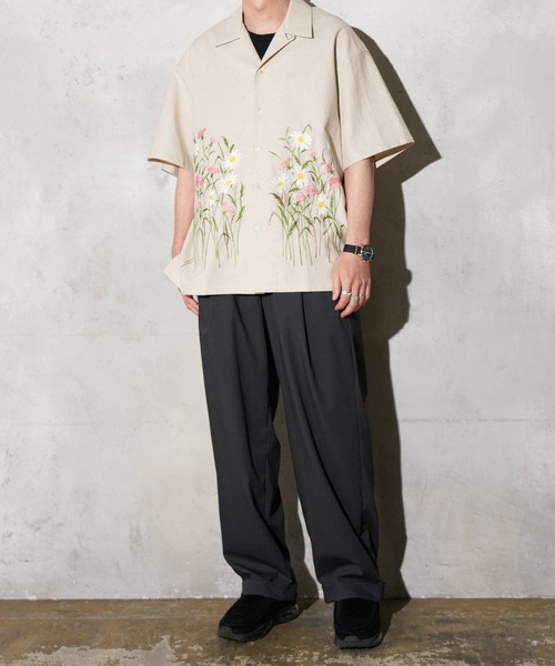 superNova.(スーパーノヴァ)の「superNova. / スーパーノヴァ Aloha shirt - Flower garden embroidery コットンリネン 刺しゅう アロハシャツ(シャツ/ブラウス・メンズ・ナチュラル/ホワイト・MEDIUM/SMALL)」の11枚目の写真