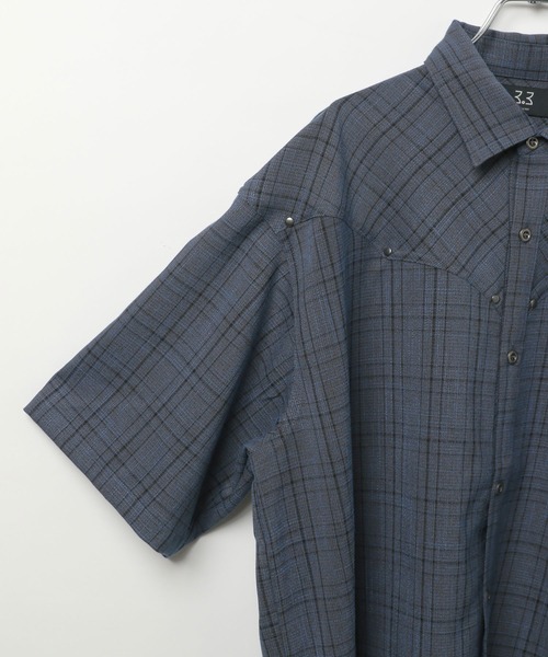 3.3 Field Trip （3.3フィールドトリップ）の「3.3 Field Trip／ウェスタンリベットシャツ（シャツ/ブラウス・メンズ・ブルー/ダークブラウン・MEDIUM/LARGE）」の19枚目の写真