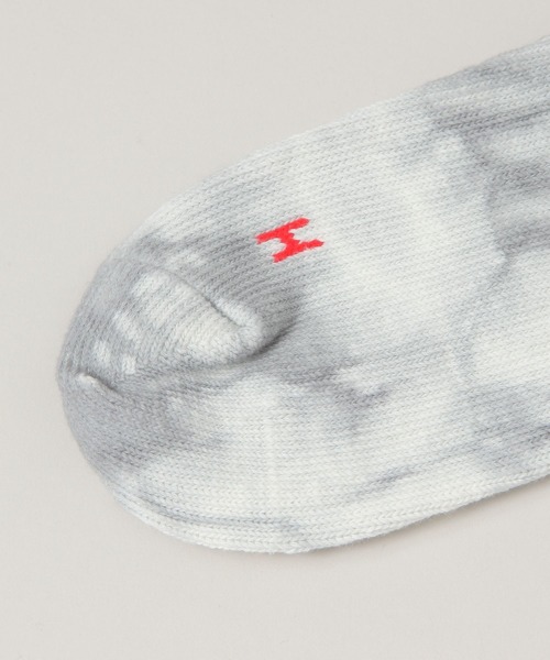 Healthknit（ヘルスニット）の「【Healthknit/ヘルスニット】タイダイ染めソックス2P（ソックス/靴下・メンズ・ネイビー/オレンジ・FREE）」の4枚目の写真