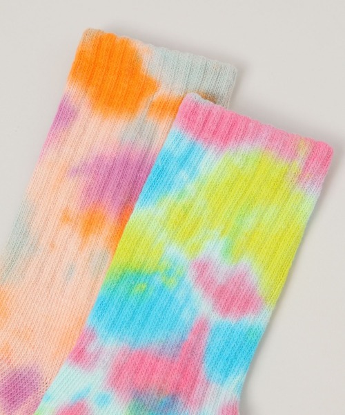 Healthknit（ヘルスニット）の「【Healthknit/ヘルスニット】タイダイ染めソックス2P（ソックス/靴下・メンズ・ネイビー/オレンジ・FREE）」の9枚目の写真