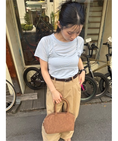 titivate(ティティベイト)の「レイヤードキャミソールセットTシャツ(Tシャツ/カットソー・レディース・ネイビー/ライトブルー/オフホワイト・M/S)」の11枚目の写真