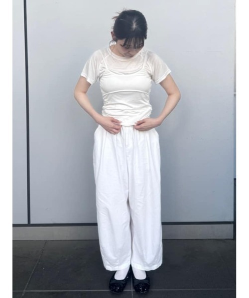 titivate(ティティベイト)の「レイヤードキャミソールセットTシャツ(Tシャツ/カットソー・レディース・ネイビー/ライトブルー/オフホワイト・M/S)」の12枚目の写真