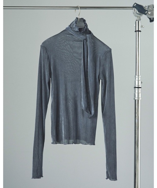 anuke（アンヌーク）の「Velour Tie Tops（Tシャツ/カットソー・レディース・ブラック/アイボリー/ブルー系その他・FREE）」の17枚目の写真