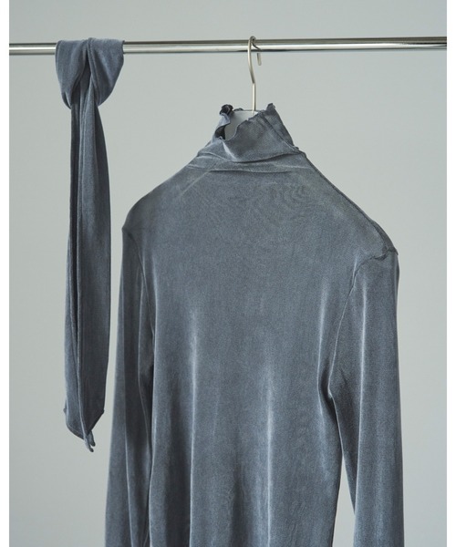 anuke（アンヌーク）の「Velour Tie Tops（Tシャツ/カットソー・レディース・ブラック/アイボリー/ブルー系その他・FREE）」の18枚目の写真
