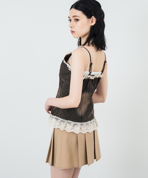 ANAP（アナップ）の「レースデニムコルセット ビスチェキャミソール（キャミソール・レディース・ブラウン/ライトブルー・FREE）」の19枚目の写真