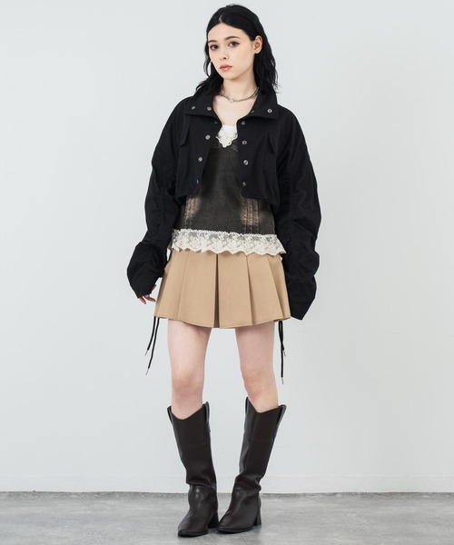 ANAP（アナップ）の「レースデニムコルセット ビスチェキャミソール（キャミソール・レディース・ブラウン/ライトブルー・FREE）」の11枚目の写真