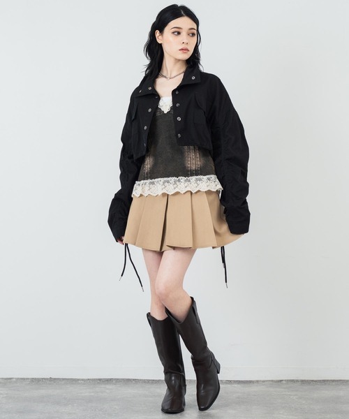 ANAP（アナップ）の「レースデニムコルセット ビスチェキャミソール（キャミソール・レディース・ブラウン/ライトブルー・FREE）」の12枚目の写真