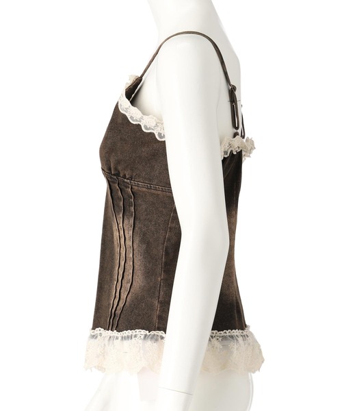 ANAP（アナップ）の「レースデニムコルセット ビスチェキャミソール（キャミソール・レディース・ブラウン/ライトブルー・FREE）」の10枚目の写真