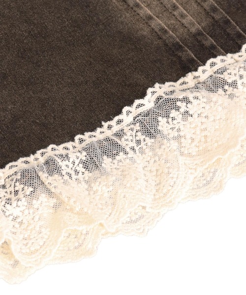 ANAP（アナップ）の「レースデニムコルセット ビスチェキャミソール（キャミソール・レディース・ブラウン/ライトブルー・FREE）」の7枚目の写真