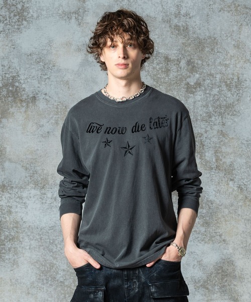 glamb(グラム)の「Dove Cutsew / ダブカットソー(Tシャツ/カットソー・メンズ・ホワイト/ブラック・S/M/L)」の8枚目の写真
