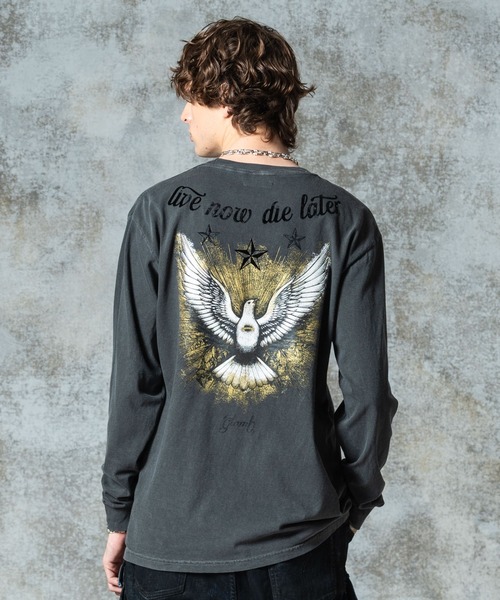 glamb(グラム)の「Dove Cutsew / ダブカットソー(Tシャツ/カットソー・メンズ・ホワイト/ブラック・S/M/L)」の9枚目の写真