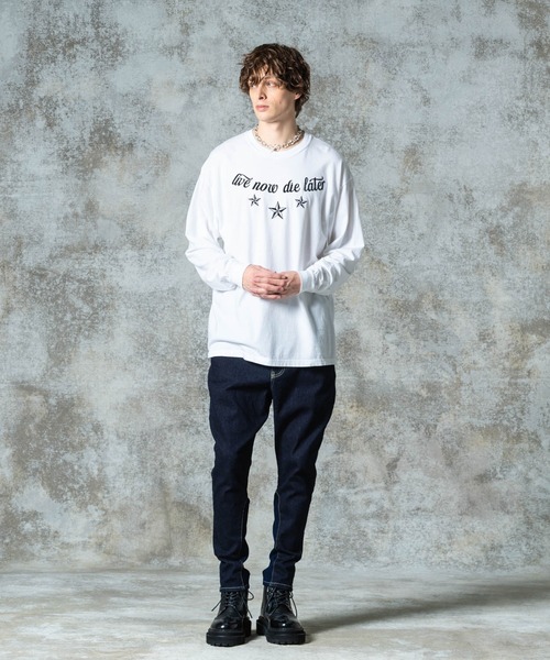 glamb(グラム)の「Dove Cutsew / ダブカットソー(Tシャツ/カットソー・メンズ・ホワイト/ブラック・S/M/L)」の10枚目の写真