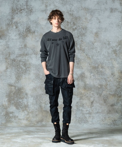 glamb(グラム)の「Dove Cutsew / ダブカットソー(Tシャツ/カットソー・メンズ・ホワイト/ブラック・S/M/L)」の11枚目の写真