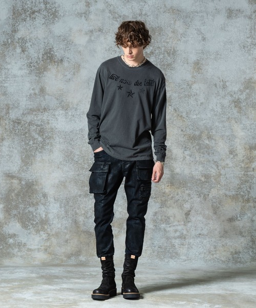 glamb(グラム)の「Dove Cutsew / ダブカットソー(Tシャツ/カットソー・メンズ・ホワイト/ブラック・S/M/L)」の12枚目の写真