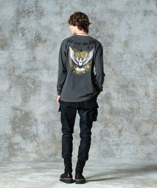 glamb(グラム)の「Dove Cutsew / ダブカットソー(Tシャツ/カットソー・メンズ・ホワイト/ブラック・S/M/L)」の13枚目の写真