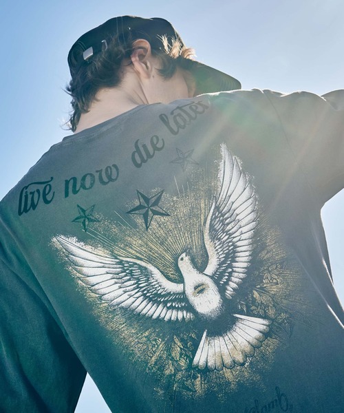 glamb(グラム)の「Dove Cutsew / ダブカットソー(Tシャツ/カットソー・メンズ・ホワイト/ブラック・S/M/L)」の15枚目の写真