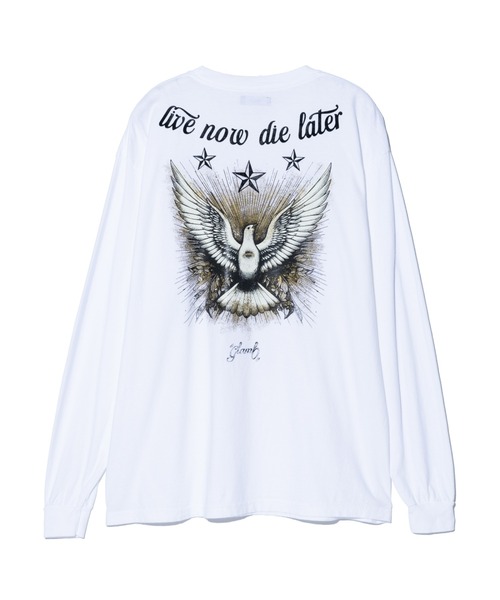 glamb(グラム)の「Dove Cutsew / ダブカットソー(Tシャツ/カットソー・メンズ・ホワイト/ブラック・S/M/L)」の4枚目の写真