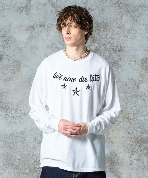 glamb(グラム)の「Dove Cutsew / ダブカットソー(Tシャツ/カットソー・メンズ・ホワイト/ブラック・S/M/L)」の7枚目の写真