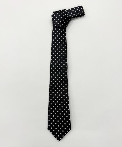 WEGO(ウィゴー)の「WEGO/ドット柄ネクタイ(ストール/ショール・レディース・ホワイト/ライトグレー/ブラック・FREE)」の4枚目の写真