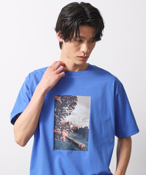 THE SHOP TK (ザ ショップ ティーケー )の「【旅するTシャツ】フォトプリント 洗濯機OK/サスティナブル(Tシャツ/カットソー・メンズ・ベビーピンク/ホワイト系8/ブラック/ホワイト系9/ライトグレー/ブルー系その他/ベージュ/オフホワイト/サックスブルー/ブラウン系その他・02/03/04)」の1枚目の写真