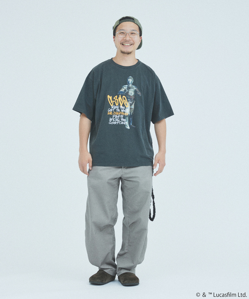 STAR WARS（スターウォーズ）の「STAR WARS / スター・ウォーズ 別注プリントTシャツ（Tシャツ/カットソー・メンズ・スミクロ/ブラックミックス/グレー/ブラック×ブラック/ホワイト系その他/ホワイト/ライトグレー/ホワイト×ホワイト・X-LARGE/LARGE/MEDIUM）」の13枚目の写真