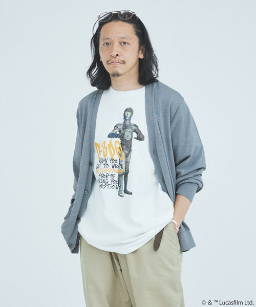 STAR WARS（スターウォーズ）の「STAR WARS / スター・ウォーズ 別注プリントTシャツ（Tシャツ/カットソー・メンズ・スミクロ/ブラックミックス/グレー/ブラック×ブラック/ホワイト系その他/ホワイト/ライトグレー/ホワイト×ホワイト・X-LARGE/LARGE/MEDIUM）」の22枚目の写真