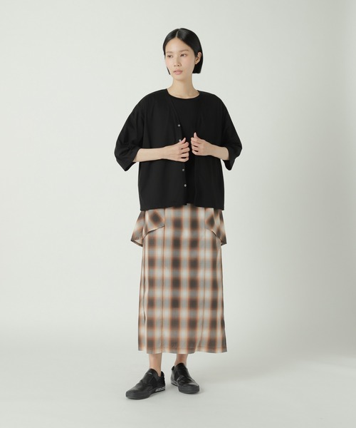 ZUCCa（ズッカ）の「(S)コンパクトヤーンジャージィー / カーディガン / S（カーディガン/ボレロ・レディース・ブルー/ブラック/ライトグレー・M size）」の12枚目の写真