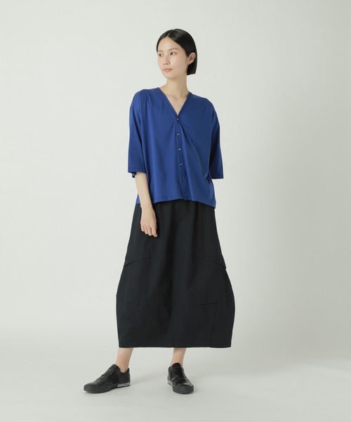 ZUCCa（ズッカ）の「(S)コンパクトヤーンジャージィー / カーディガン / S（カーディガン/ボレロ・レディース・ブルー/ブラック/ライトグレー・M size）」の7枚目の写真