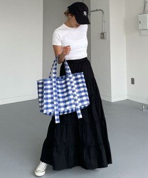 CHERI since1985（シェリ）の「ブロックチェック撥水加工キャンバストートバッグ（トートバッグ）」