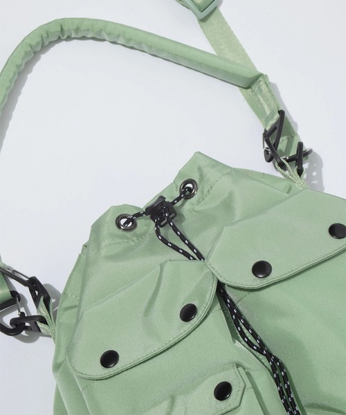F/CE. (エフシーイー)の「F/CE./エフシーイー 420 re/cor TACTICAL 2WAY DRAWSTRING 7L(ショルダーバッグ・メンズ・ミント/セージグリーン/ブラック・FREE)」の12枚目の写真