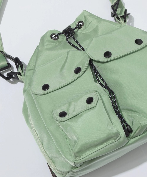 F/CE. (エフシーイー)の「F/CE./エフシーイー 420 re/cor TACTICAL 2WAY DRAWSTRING 7L(ショルダーバッグ・メンズ・ミント/セージグリーン/ブラック・FREE)」の13枚目の写真