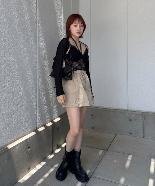 mline（エムライン）の「[mline]ミリタリーカーゴスカート（スカート・レディース・チャコールグレー/ベージュ/カーキ・SMALL/MEDIUM）」の12枚目の写真