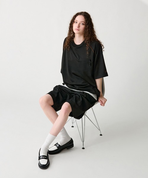 WETTEMPT(ウィテンプト)の「2TUCK WIDE HALF SLACKS / ツータックワイドハーフスラックス(スラックス・メンズ・ブラック系その他/グレー/ブラック・SMALL/MEDIUM/LARGE)」の12枚目の写真