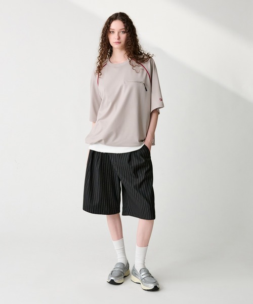 WETTEMPT(ウィテンプト)の「2TUCK WIDE HALF SLACKS / ツータックワイドハーフスラックス(スラックス・メンズ・ブラック系その他/グレー/ブラック・SMALL/MEDIUM/LARGE)」の19枚目の写真
