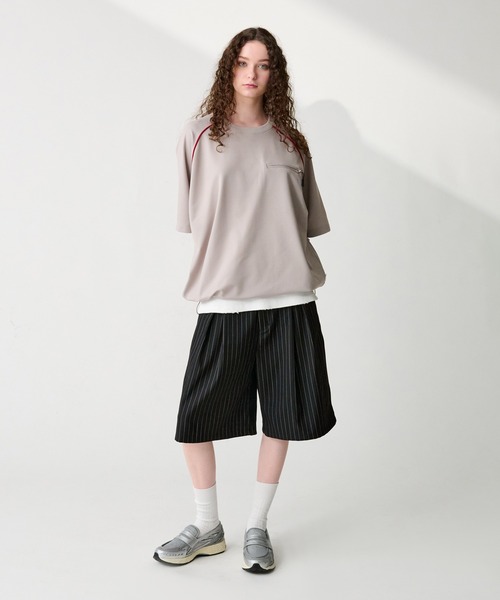 WETTEMPT(ウィテンプト)の「2TUCK WIDE HALF SLACKS / ツータックワイドハーフスラックス(スラックス・メンズ・ブラック系その他/グレー/ブラック・SMALL/MEDIUM/LARGE)」の20枚目の写真
