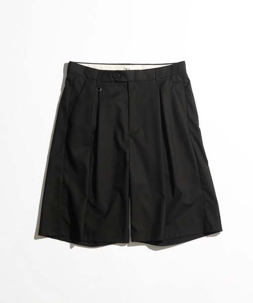 WETTEMPT(ウィテンプト)の「2TUCK WIDE HALF SLACKS / ツータックワイドハーフスラックス(スラックス・メンズ・ブラック系その他/グレー/ブラック・SMALL/MEDIUM/LARGE)」の4枚目の写真